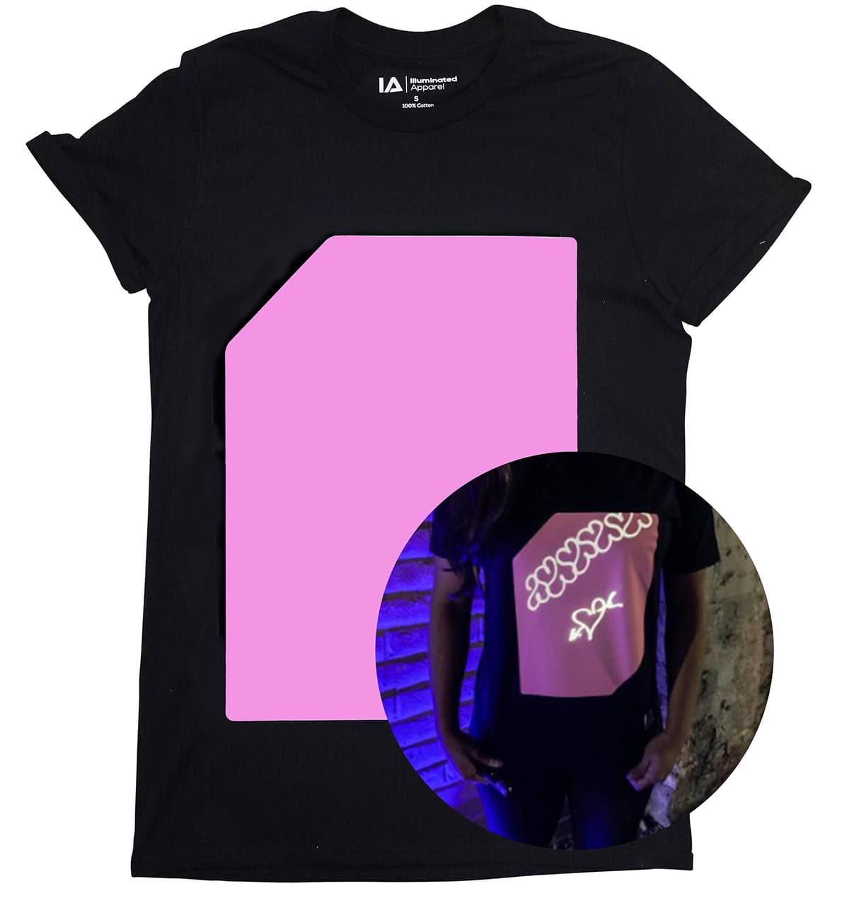 Illuminated Apparel Camiseta con diseño Interactivo con luz Que Brilla en la Oscuridad — view 12