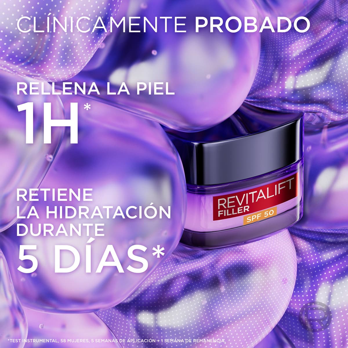 L'Oréal Paris Revitalift Filler Crema de Día Rellenadora con Protección Solar SPF 50, Anti-edad y Anti-arrugas, Con Ácido Hialurónico. Inspirado en Cosmética Coreana. Acabado no graso, 50ml — view 3