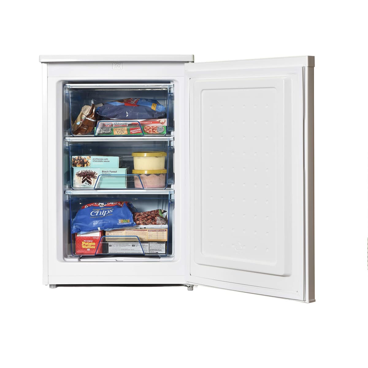 Igenix Freestanding Under Counter Larder Fridge & Freezer Set, Reversible Doors, 55cm Wide, White — view 4