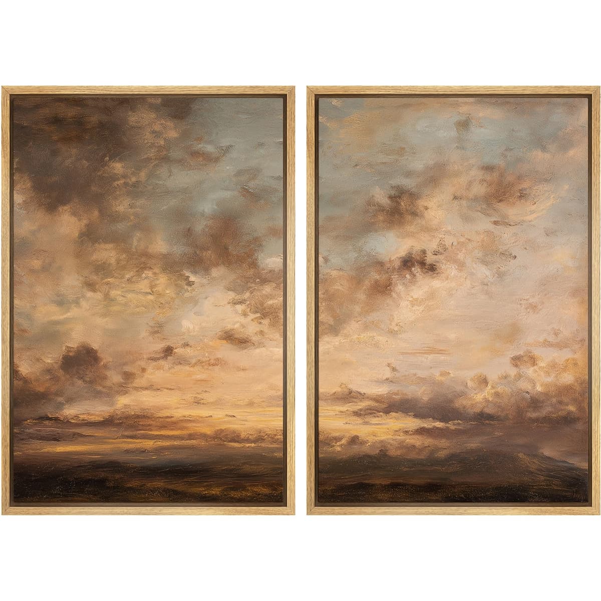 SIGNFORD Framed Canvas Print Wall Art Set Soft Hydrangea Pair Light Blue Florals with Green Leaves Illustration Modern Art Decorative Nordic Nature for Living Room, Bedroom, Office - 24"x36"x2 White — view 74