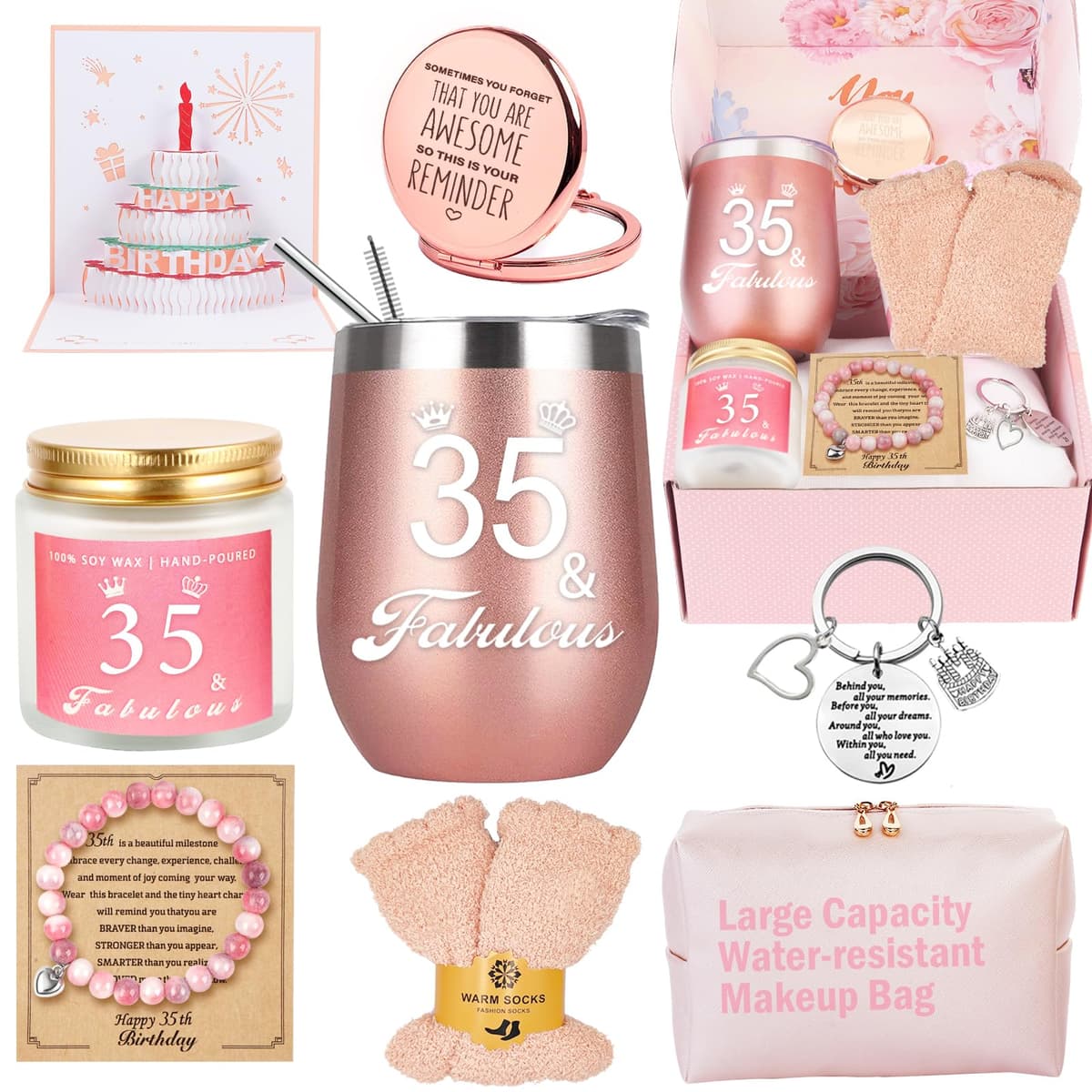 Awfrky Birthday Gifts for Women, Birthday Gift Box Set for Woman Best Friends Female Sister Mom Daughter Wife Her Girlfriend Coworker Bestie, Unique Gifts for Women — view 18