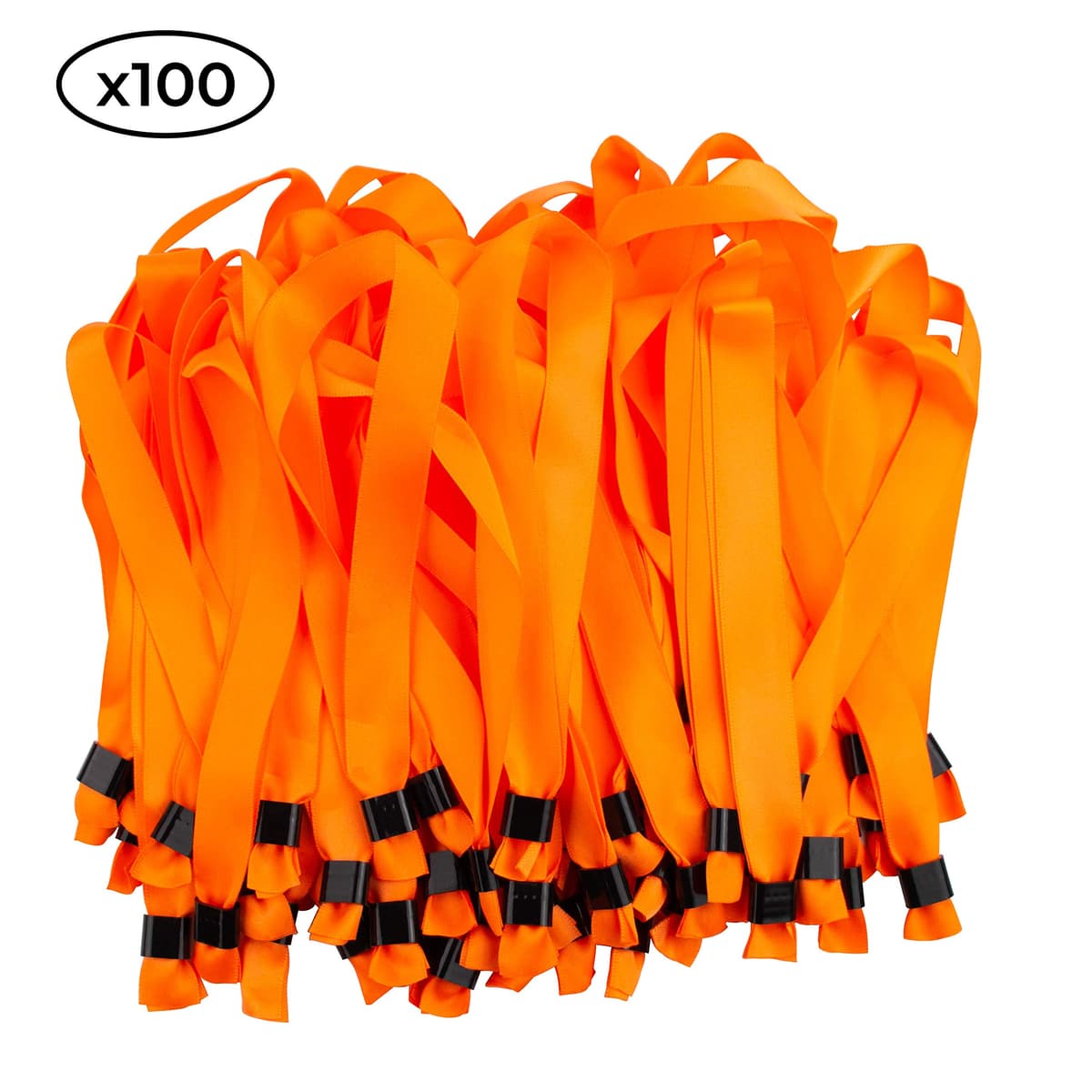 iboo – Pulseras de Tela cinta de raso - Pulseras Desechables de Identificación y Seguridad para Eventos, Fiesta - Cierre de Plástico Unidireccional. — view 2