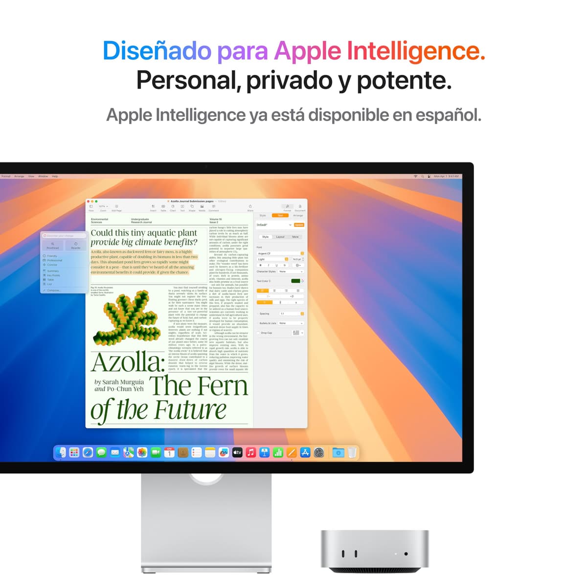 Apple Mac Mini Ordenador de Mesa con Chip M4, CPU de 10 núcleos y GPU de 10 núcleos: diseñado para Apple Intelligence, 16 GB de Memoria unificada, SSD de 256GB, Gigabit Ethernet — view 4