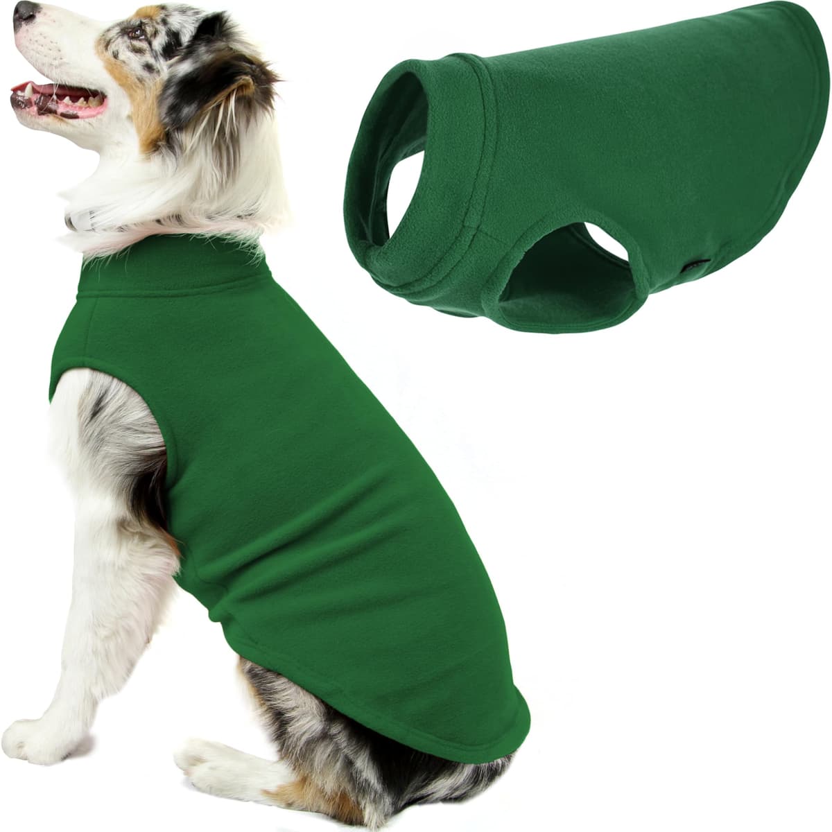 Gooby Stretch Fleece Pull Over Cold Weather Dog Vest, 2X-Large, Black — view 44