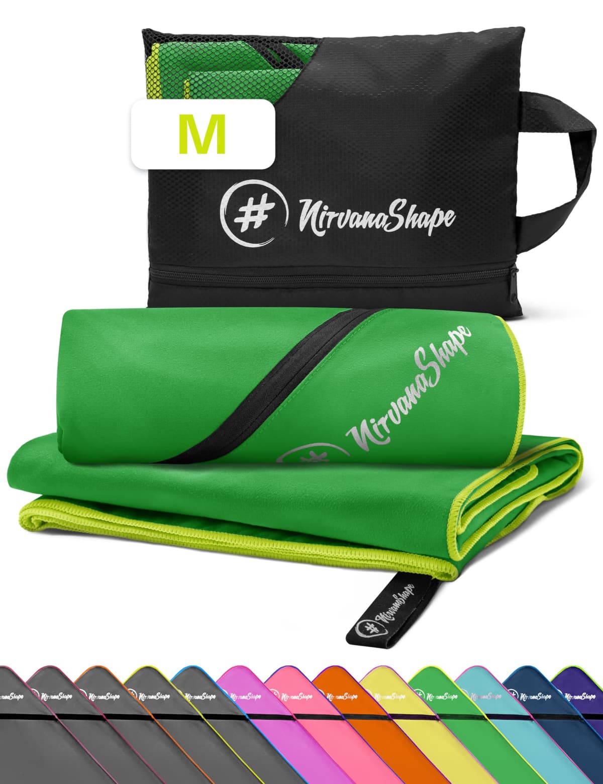 NirvanaShape Toallas de Microfibra | Absorbentes, Ligeras, de Secado rápido | Toallas de baño, Toalla de Viaje, Toallas Deportivas | Ideales para Viajar, IR al Gimnasio, la Playa, Practicar Yoga — view 84