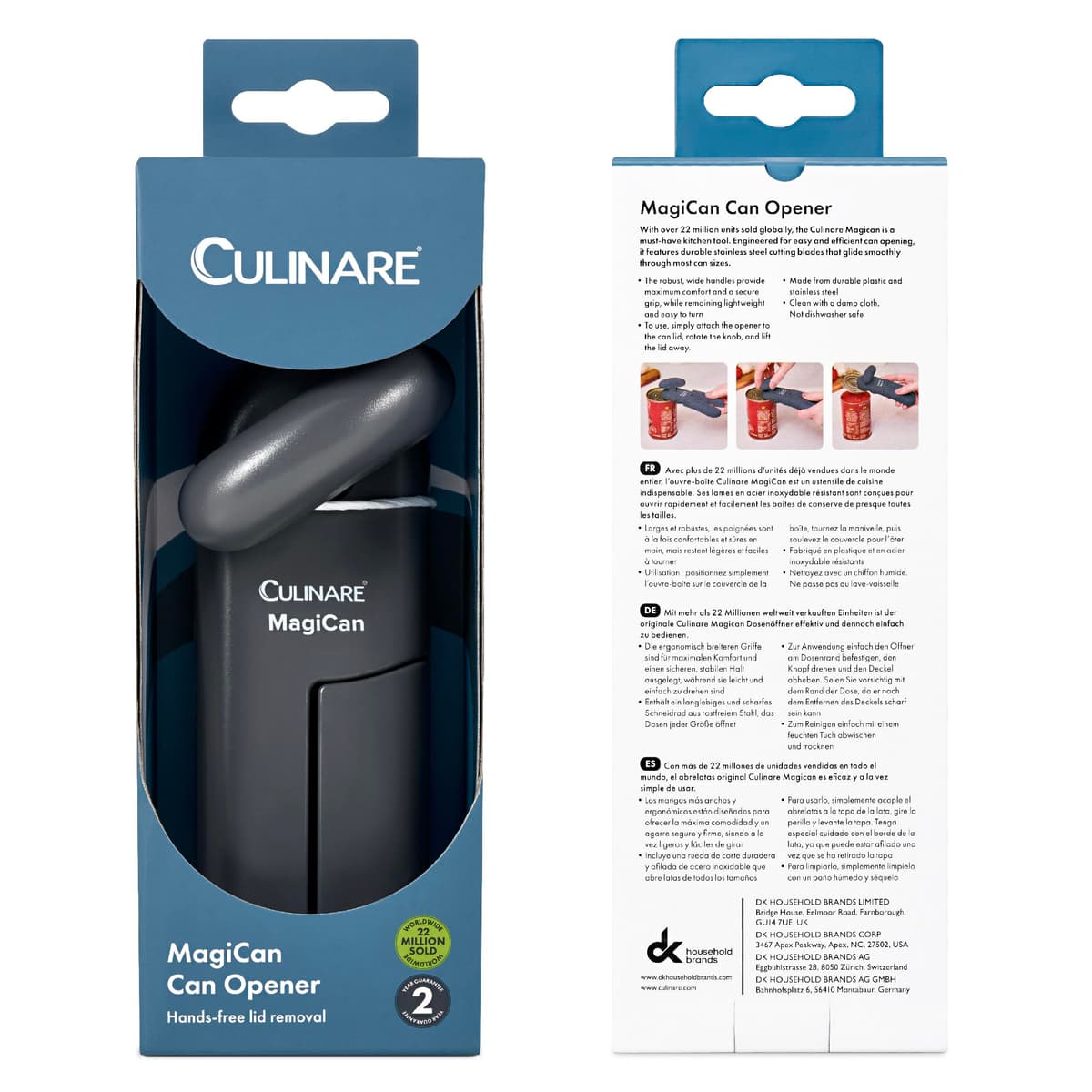 Culinare MagiCan Tin Opener, Grey, Plastic/Stainless Steel, Manual Can Opener, Comfortable Handle for Safety and Ease — view 13