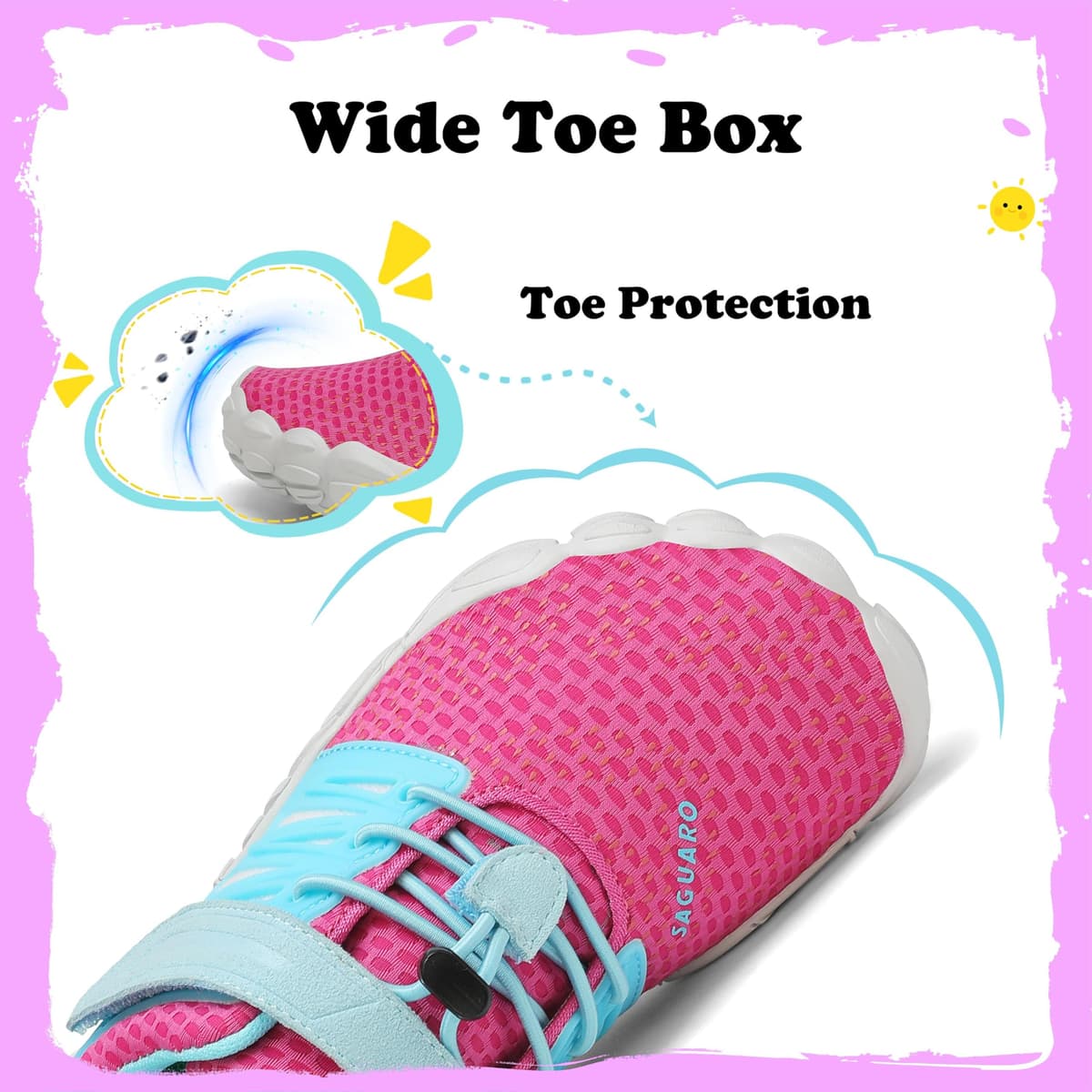 SAGUARO Niños Niña Zapatos de Agua Antideslizante Escarpines Secado Rápido 24-36 EU — view 2