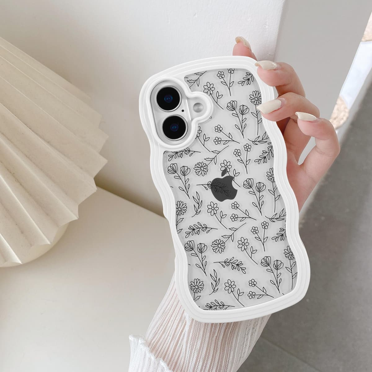 QLTYPRI Compatible with iPhone 11 Case, Cute Curly Wave Frame Clear Case for Girls Women, Transparent Soft Silicone TPU Bumper Shockproof Protective Phone Cover for iPhone 11 - Purple — view 129