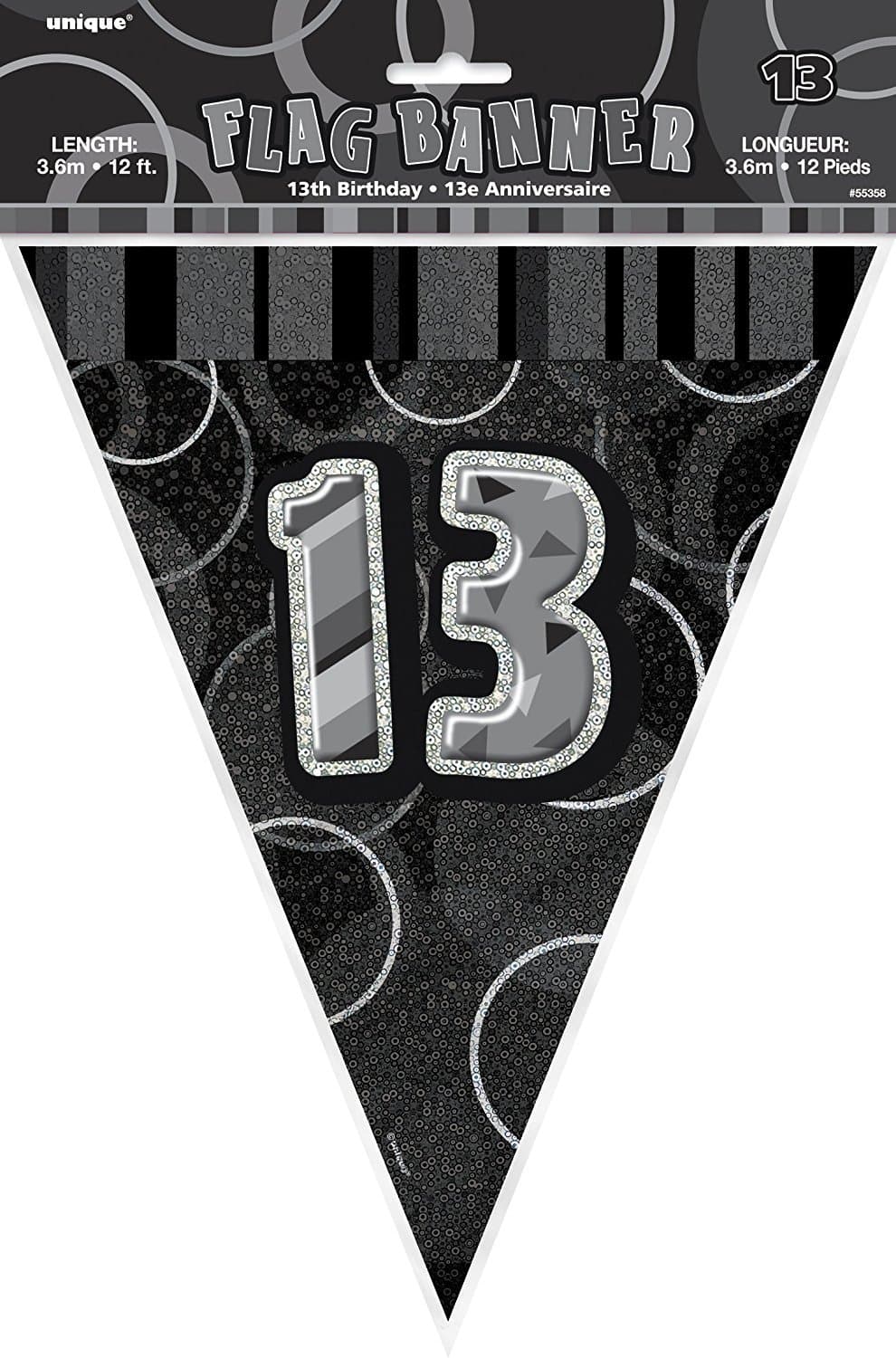 Unique Party 92068 - 9ft Foil Glitz Pink Happy 80th Birthday Banner — view 14