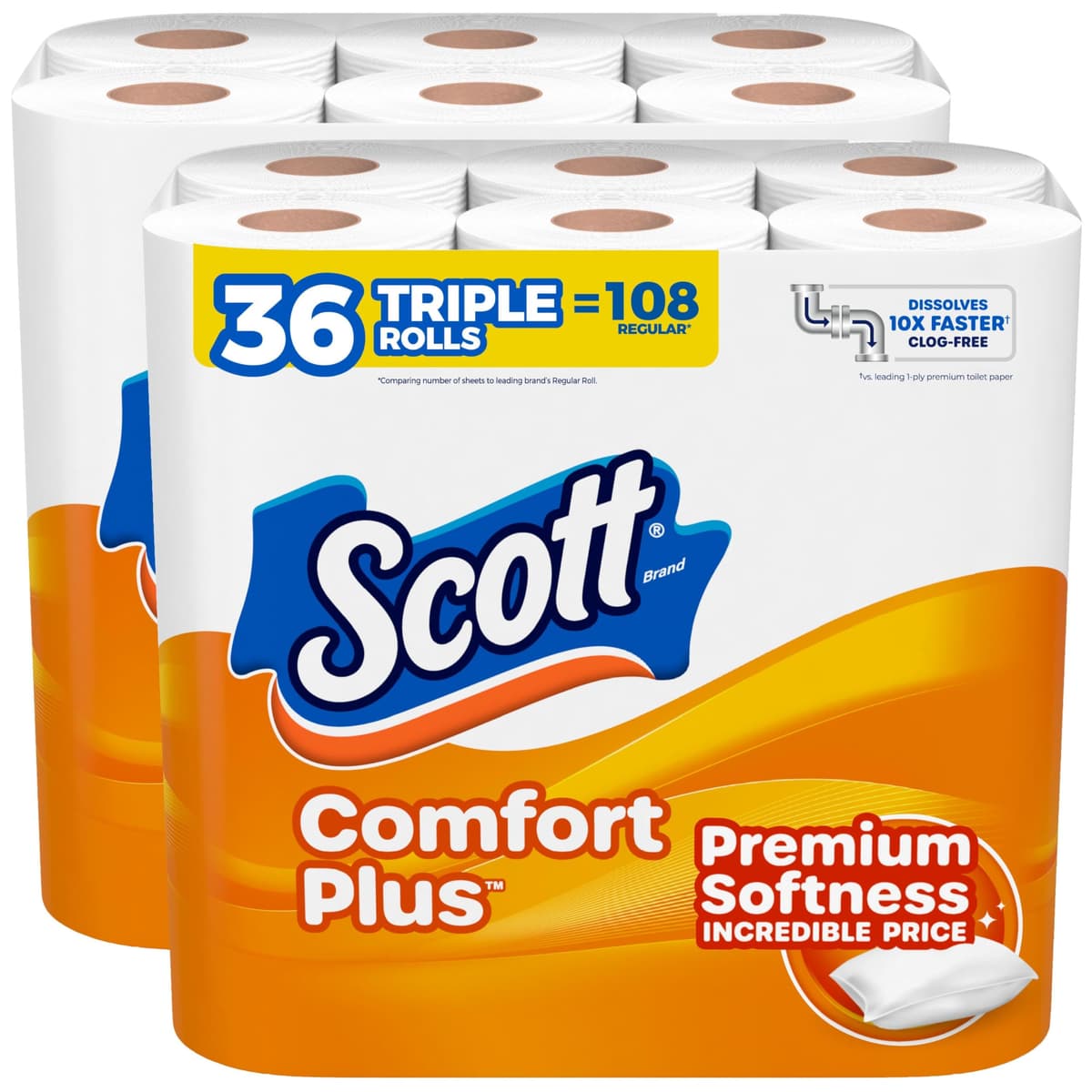 Scott Comfortplus Toilet Paper, Double Roll, Bath Tissue, 18 Count — view 58
