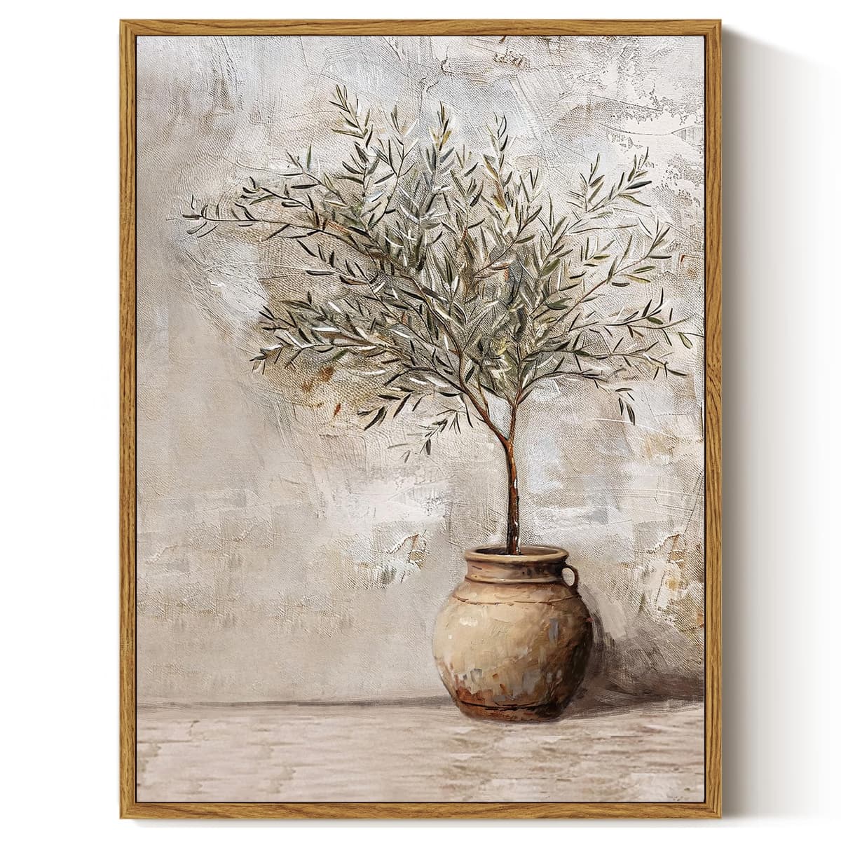 ARPEOTCY Framed Canvas Wall Art Prints, Living Room Hallway Shelf Decor, Grass Landscape Picture Paintings Wall Decor, Vintage Decor for Bedroom Bathroom Table, Aesthetic Room Decor, 20x25cm — view 8