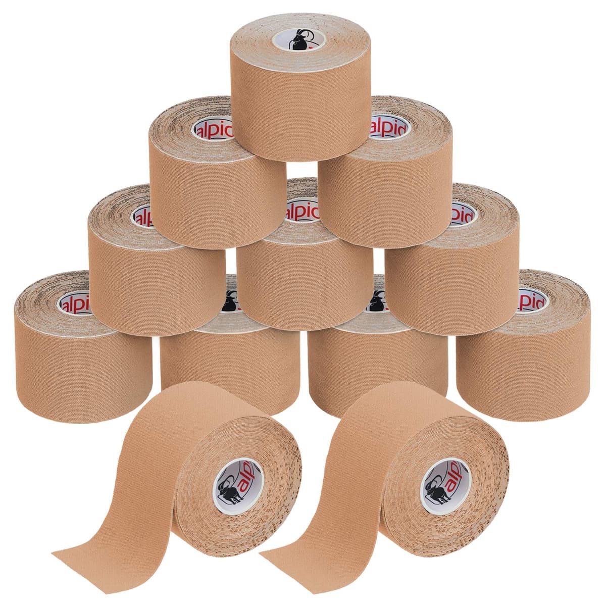 ALPIDEX Cinta Kinesiología Tape 1/3 / 6/12 Rollos Muchos Colores 5 m x 5 cm E- Book Ejemplos Aplicación Cinta Muscular Sin Látex Transpirable — view 36