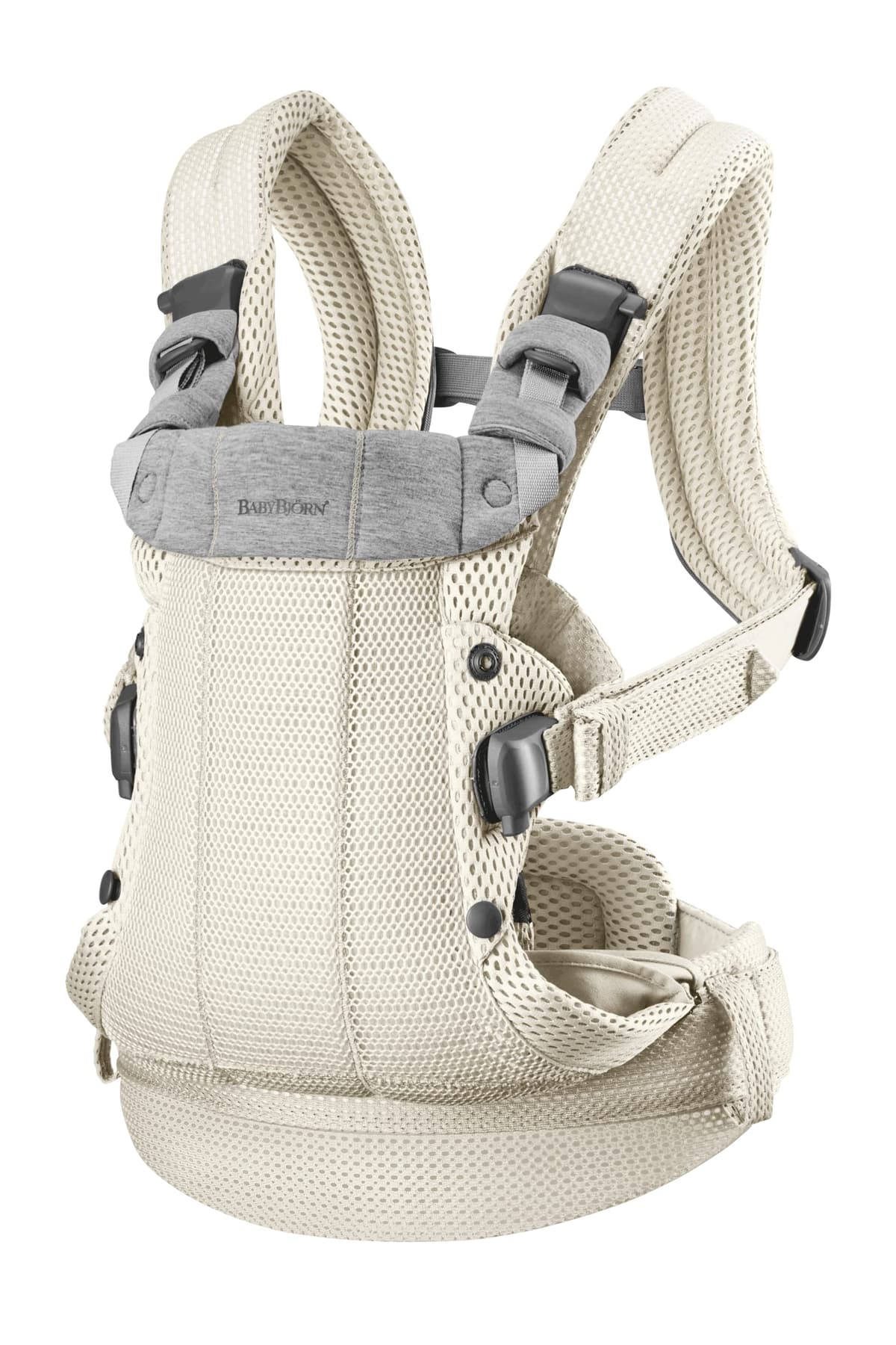 BabyBjörn Mochila Porta Bebé One Air, Malla 3D, Gris arena — view 5