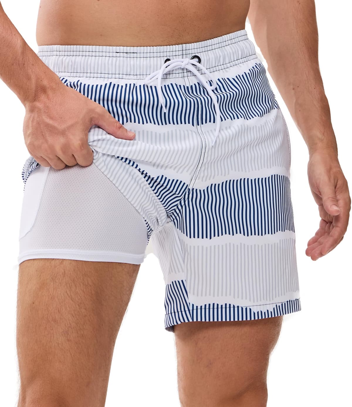 Kfnire Bañador Hombre con Forro Compresión y Bolsillos, Shorts de Baño para Natación Secado Rápido Hidrófugo Banador para Hombre — view 22