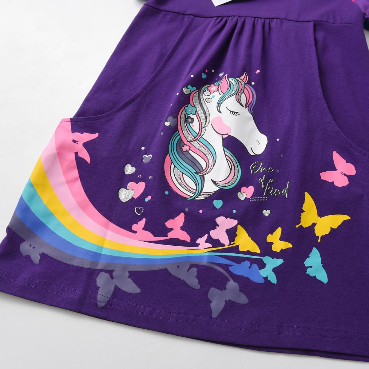 VIKITA Little Girls T-Shirt Long Sleeve Top Colorful Flower Cotton Shirt 2-8 Years — view 4