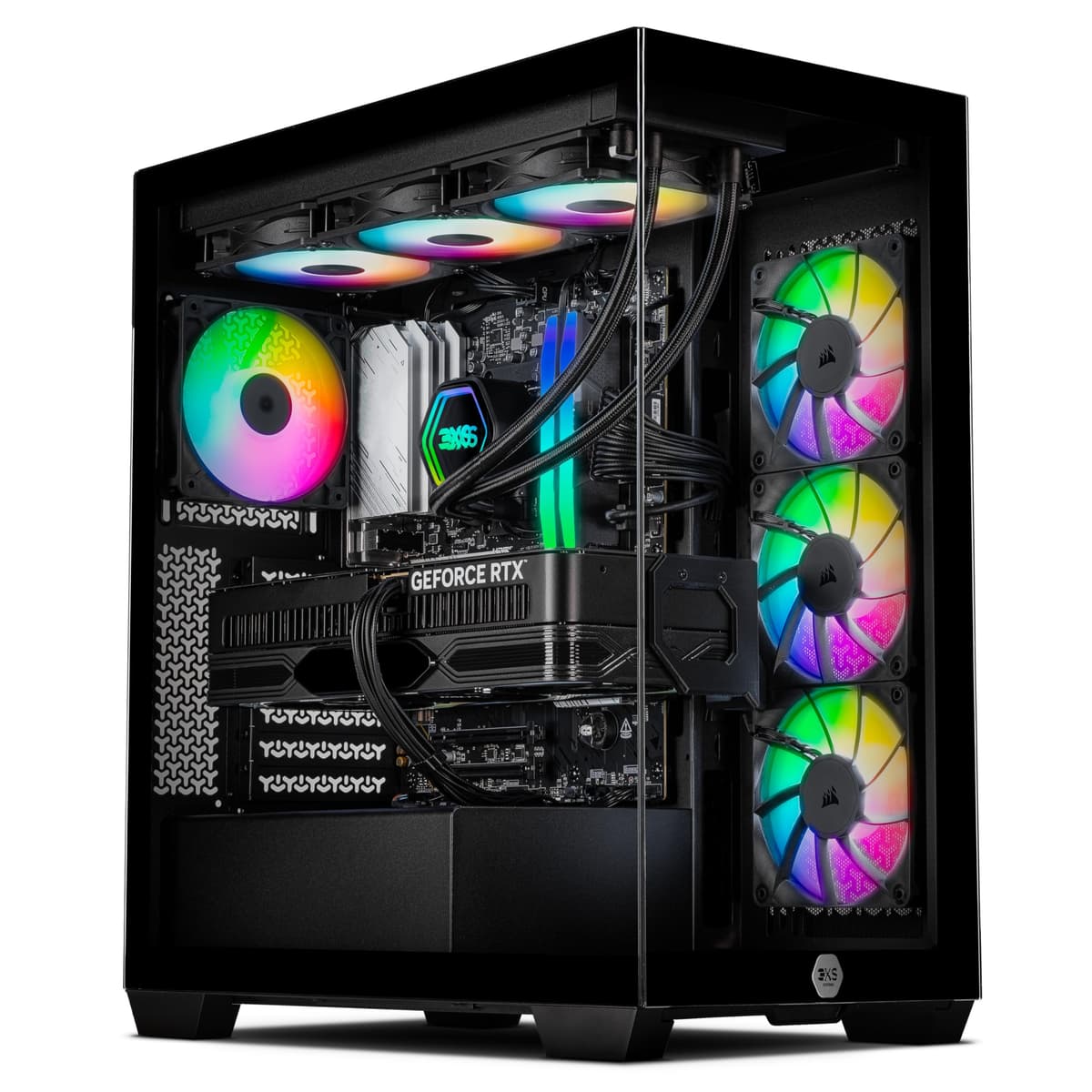 3XS Gaming PC | Vindicta RX 9070 XT | AMD Ryzen 7 9800X3D | 32GB DDR5 6000MHz RAM | 2TB NVMe M.2 SSD | WiFi | 850W PSU | 360mm Liquid Cooler | AI Ready | Windows 11 — view 5