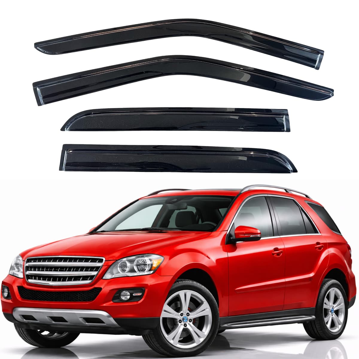 KPY Rain Guards Fit for 2006-2013 Lexus IS250 IS350, Out-Channel Window Visors Vent Wind Deflectors 4PC, Car Accessories for 06-13 Lexus is Series — view 91