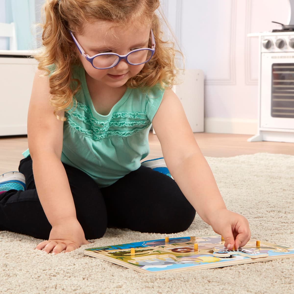 MELISSA & DOUG - Puzzle 2 Años de Animales del Safari, Puzzle de Madera con Clavijas para Fácil Agarre, Rompecabezas Niños, 6075165, Juguetes Montessori, Regalo Niño 2 años +, Juguetes Niños 2 Años + — view 2