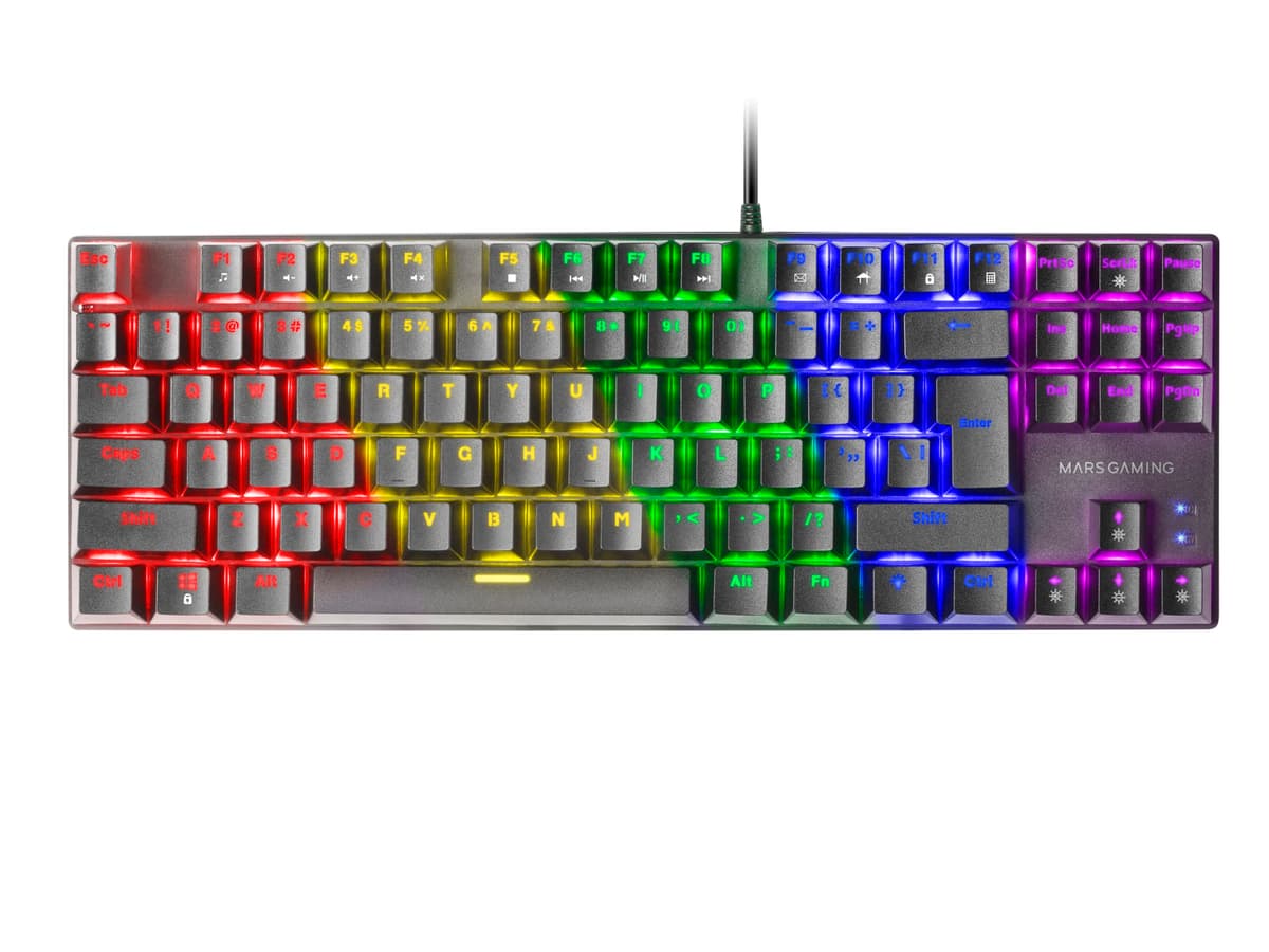 Mars Gaming MKPRO, US, Teclado Mecánico Gaming Completo, RGB Chroma, Switches Hot-Swap Mecánicos, Antighosting, Rueda de Control, Software, Multiplataforma, Switch Silent, Blanco — view 12