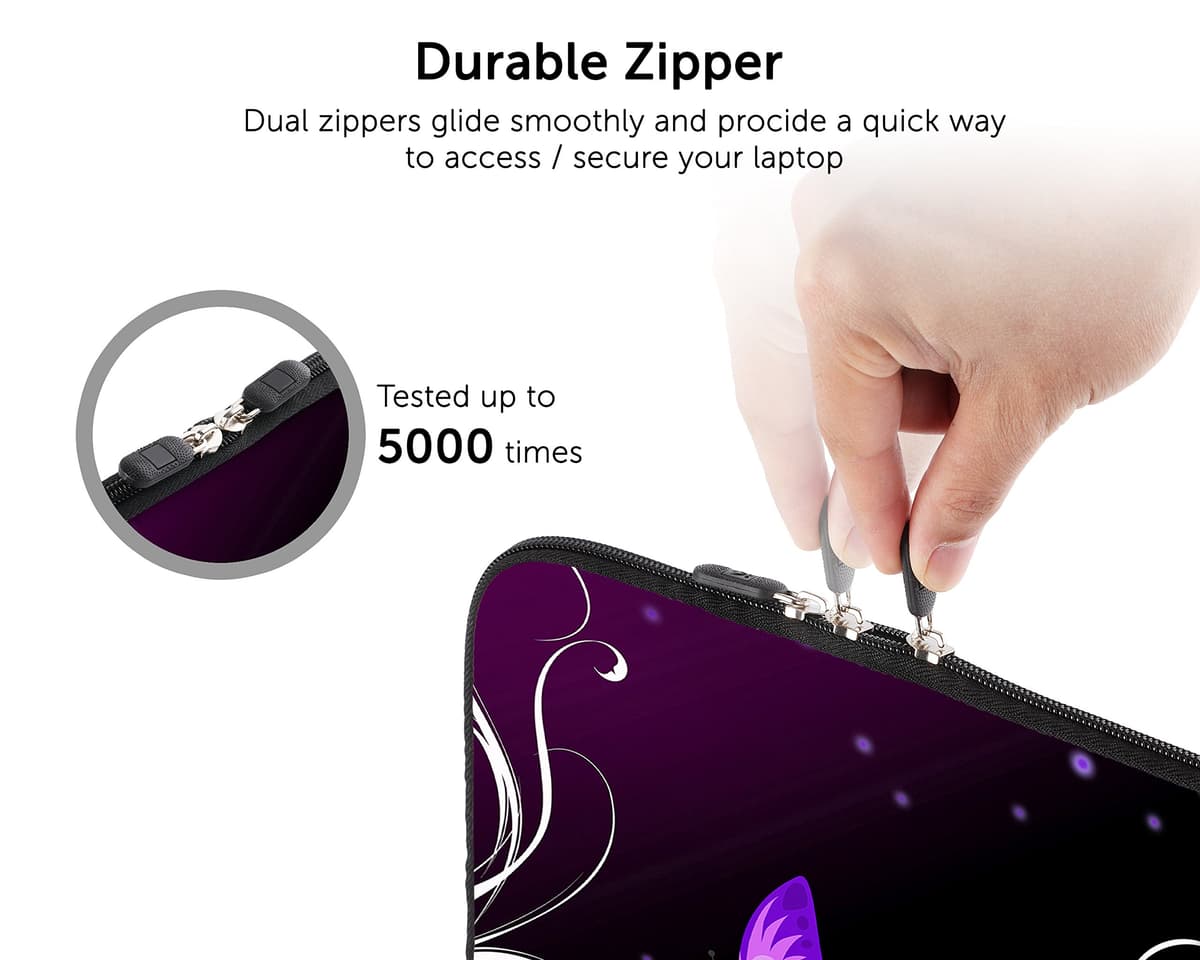 Sidorenko 11,6 Pulgada Funda Laptop para MacBook/Chromebook | Funda para computadora de Neopreno | Funda con Cremallera Duradera Protección de 3 Capas, Resistentes al Agua — view 4
