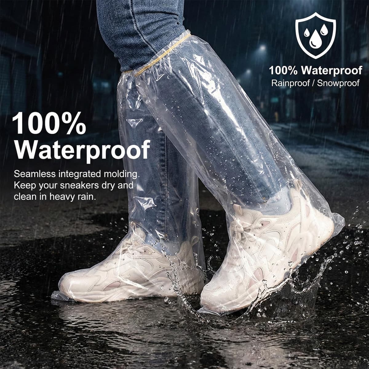 10 Pares Cubre Zapatos Impermeable, Fundas Desechables Para Botas, Para Hombres y Mujeres, Fundas Para Zapatos, Impermeables, Antideslizantes, Para Camping al Aire Libre (Largo, 39 * 50cm) — view 3