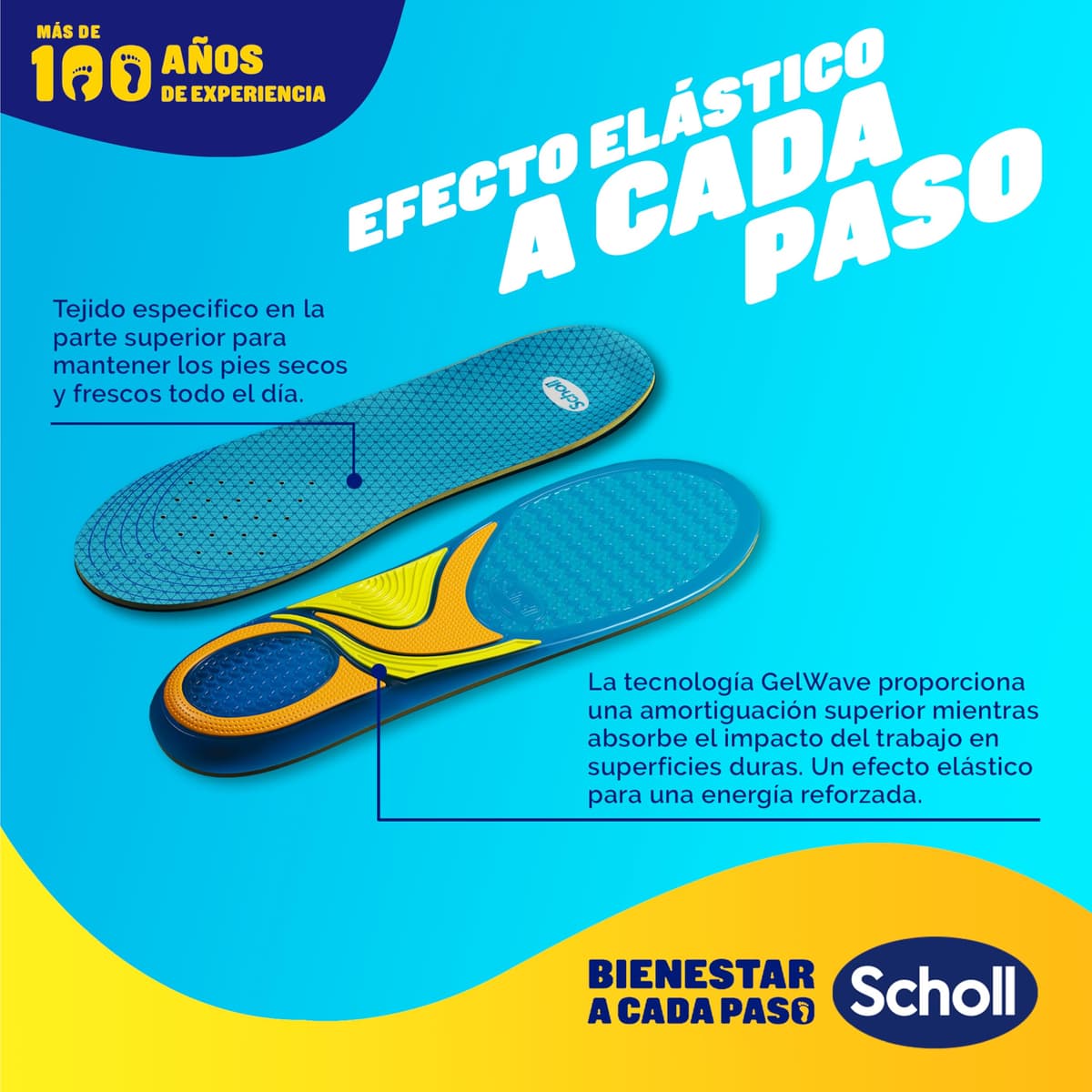 Scholl GelActiv Uso Diario Plantillas de Gel con Memory Foam para Hombre-Antifatiga, Amortiguación Avanzada, Espuma Viscoelástica y GelWave, Compatibles todo tipo de Botas o Zapatillas, Talla 40-46.5 — view 5