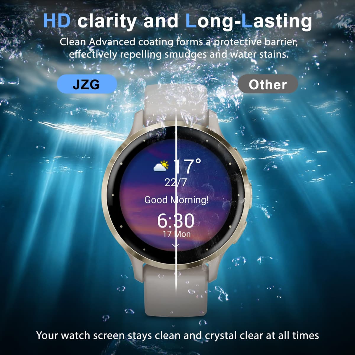 JavoYion 6 Pack Screen Protector for Garmin Venu 3S 41mm, High Clarity Soft Film, Touch Sensitive, Anti Shatter, Bubble Free, Flexible Screen Protector — view 5