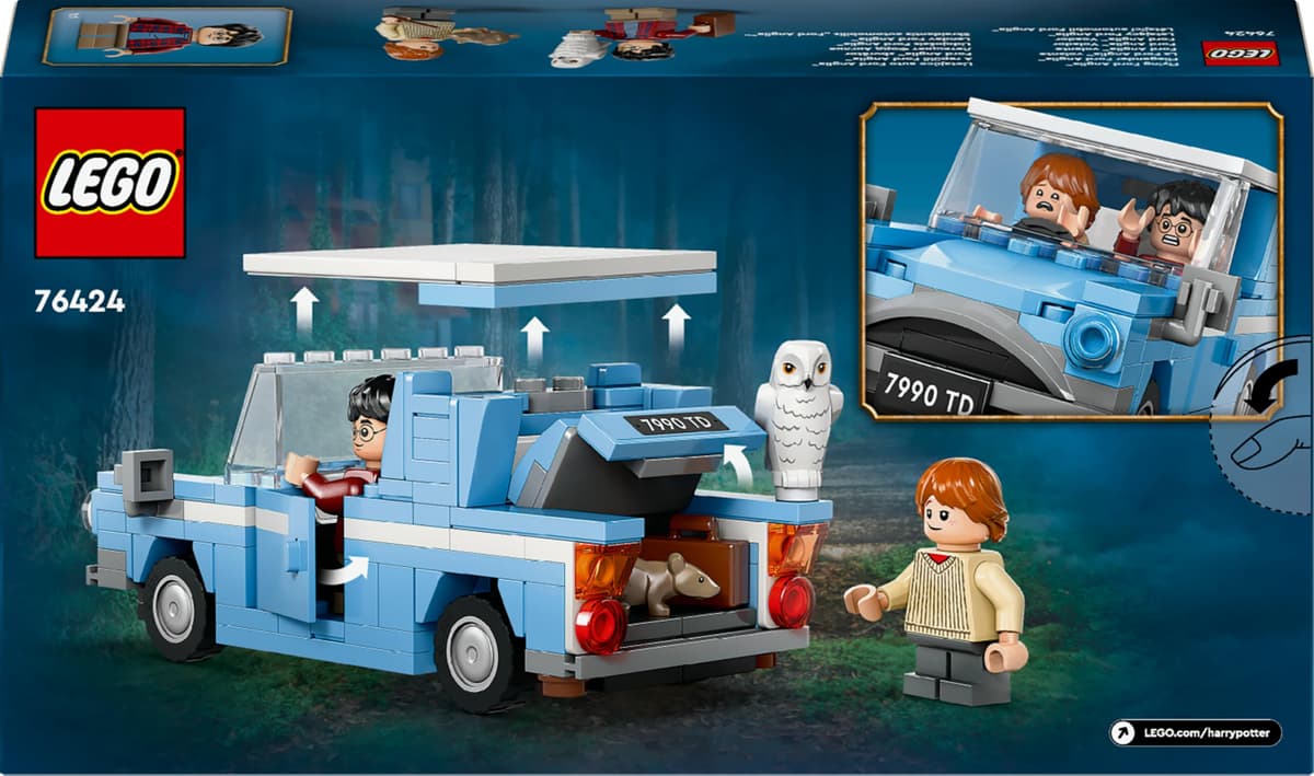 LEGO Harry Potter Ford Anglia Volador de Juguete de Fantasía, Juego de Aventuras con Coche de la Familia Weasley, Regalo para Niños, Niñas y Fans de 7 Años o Más, 2 Minifiguras de Personajes 76424 — view 10