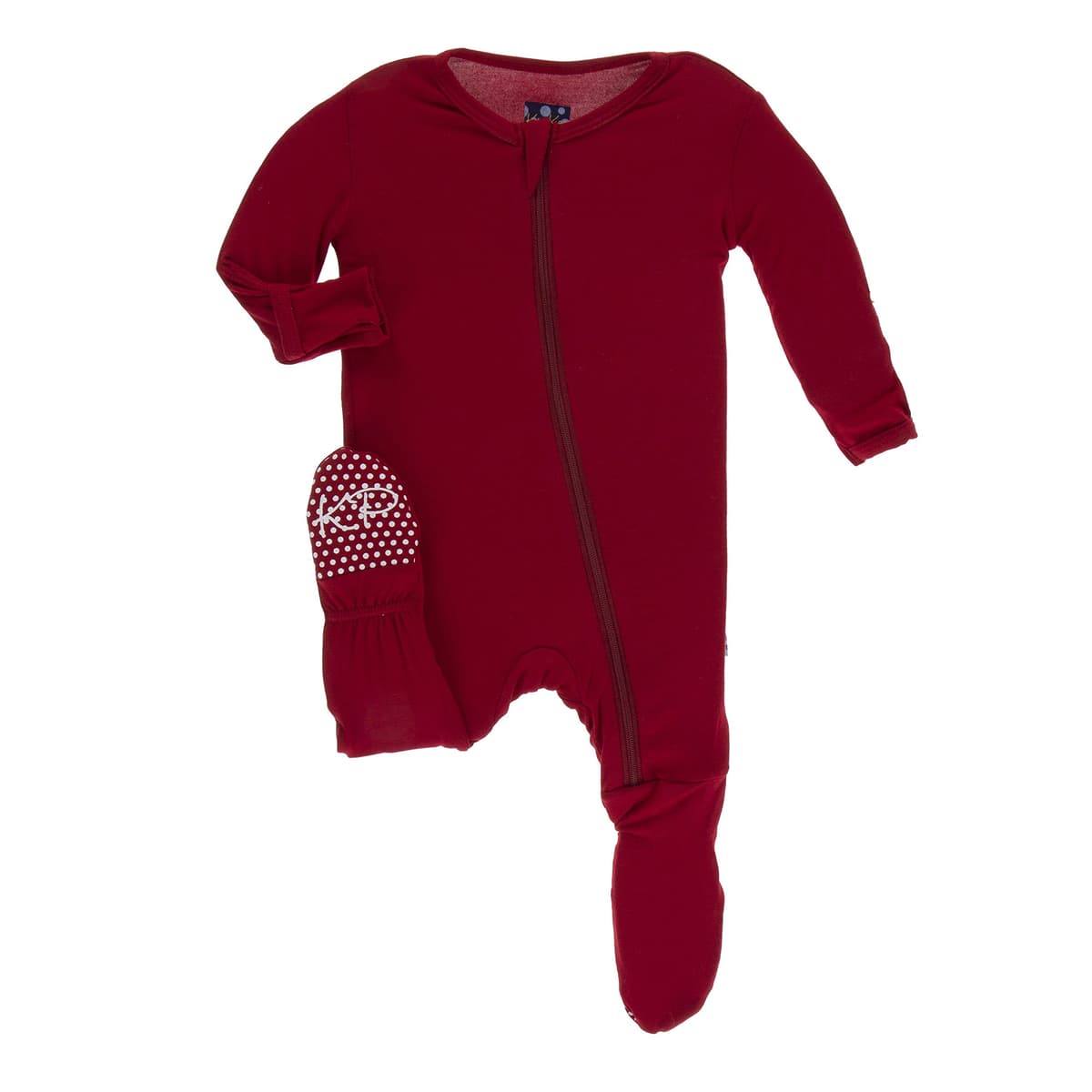 KicKee Pants Little Girls Basic Footie with Zipper - Lotus, 6-9 Months — view 19