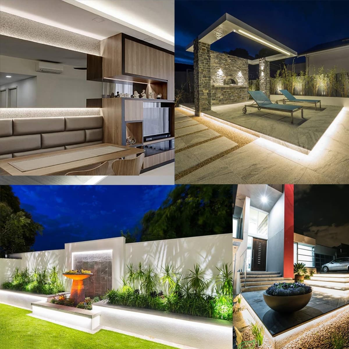 1m LED Strip AC 220V 240V IP65 Waterproof 3014 SMD 120LEDs/m Commercial Rope Light, Cold White Ribbon for Home Kitchen Cabinets Ceiling Garden Decoration UK Plug — view 4