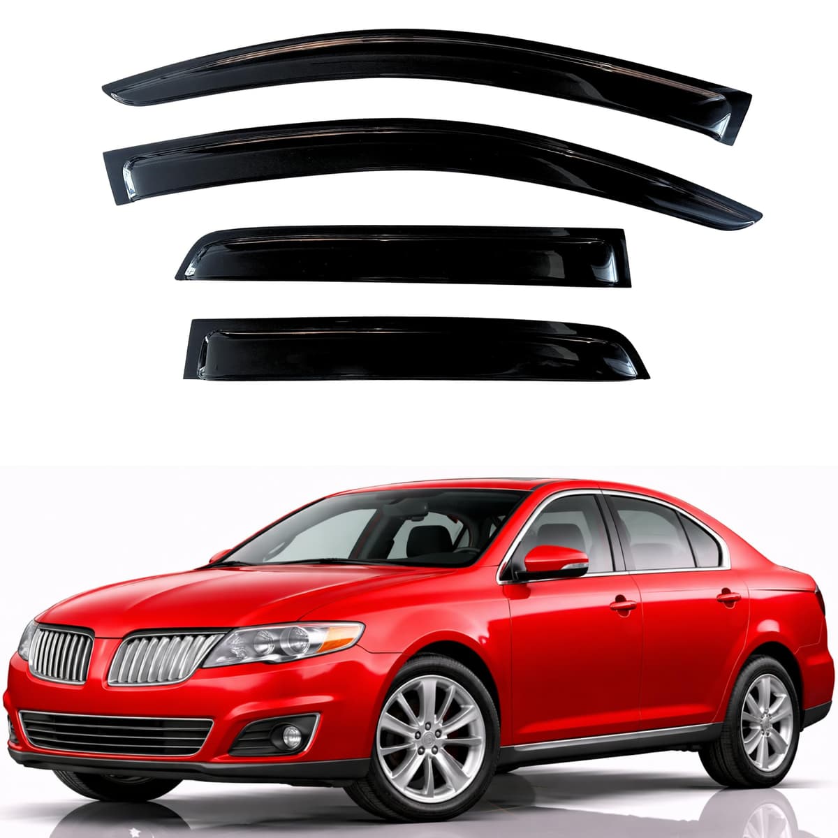 KPY Rain Guards Fit for 2006-2013 Lexus IS250 IS350, Out-Channel Window Visors Vent Wind Deflectors 4PC, Car Accessories for 06-13 Lexus is Series — view 323
