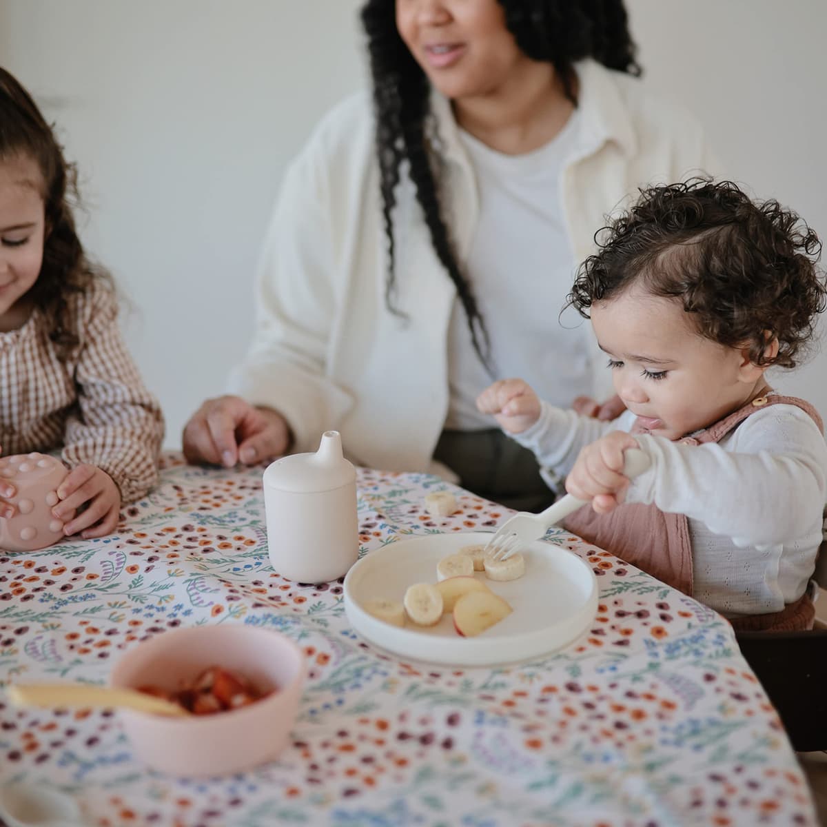Mushie Classic Silicone Non-Slip Suction Plate for Babies & Toddlers | Food Grade Silicone | Dishwasher & Microwave Safe (Ivory) — view 4