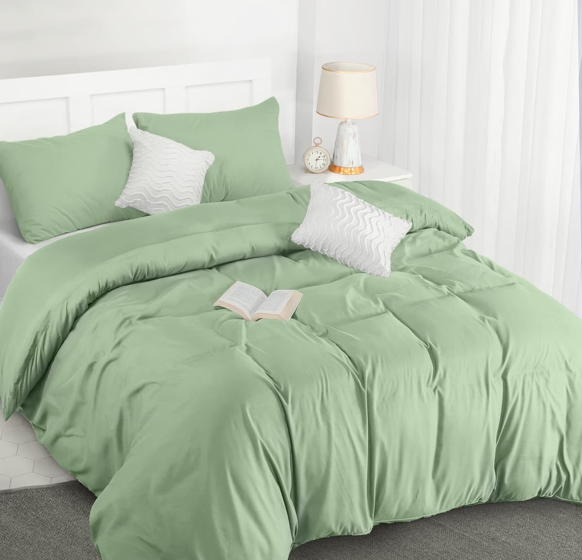 Utopia Bedding Duvet Cover Double - Soft Microfibre Polyester - Bedding Quilt Cover Set, with Pillow cases (Grey) — view 86