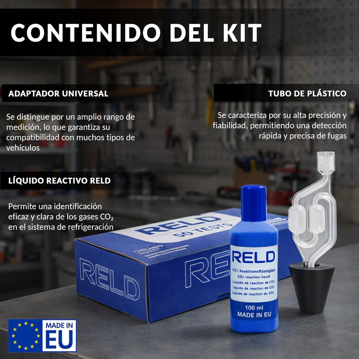 RELD - Detector de Culata Universal para Todos los Coches y Motocicletas, Detector de Fugas de CO2, para 50 Pruebas — view 5