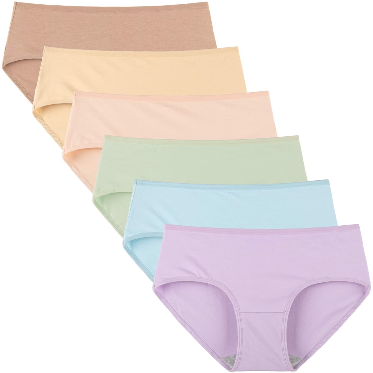 INNERSY Bragas Mujer Algodón Elástico Culotte Cintura Media Ropa Interior Cómodas y Suaves Pack de 6 — view 19