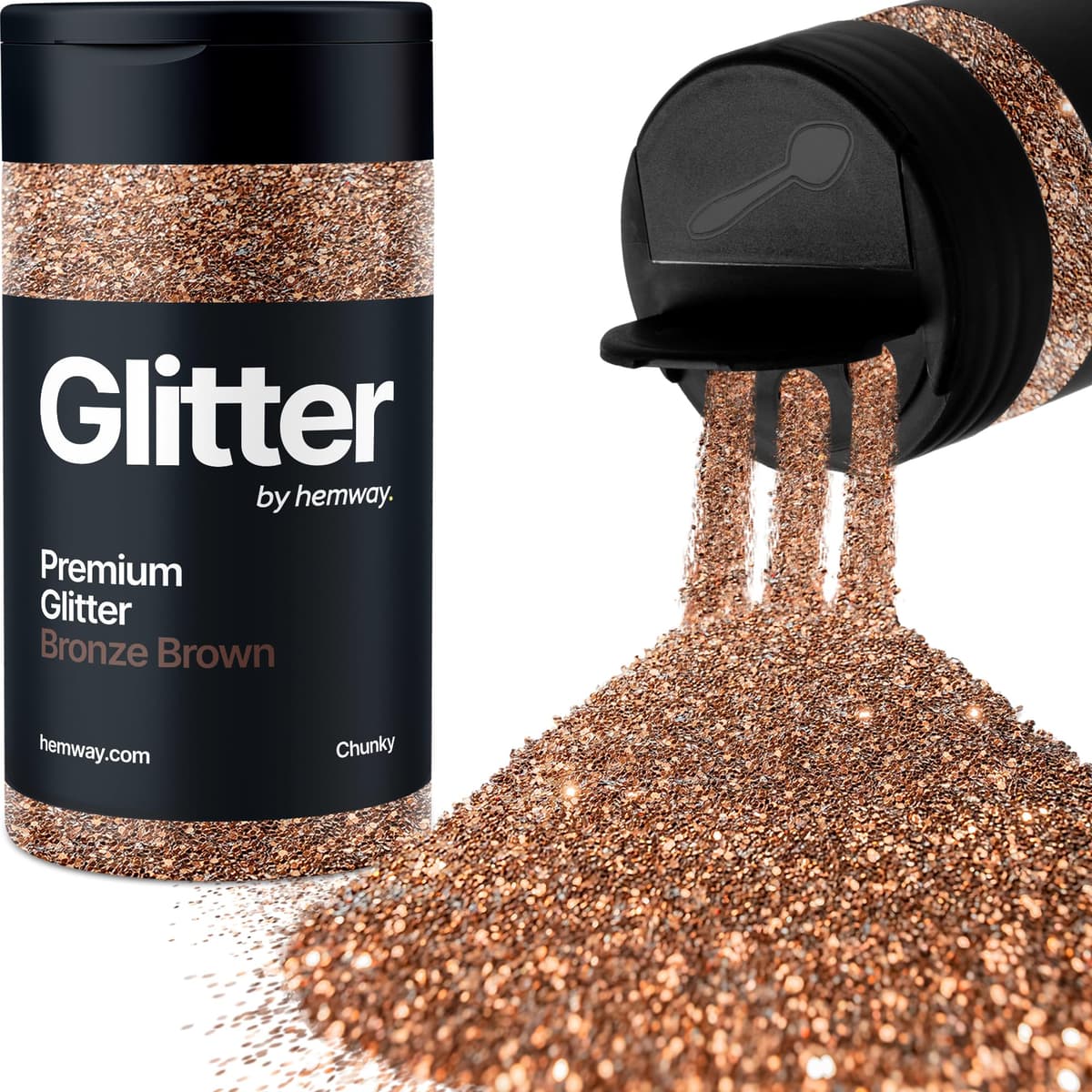 Light Rose Gold Glitter Shaker, 130g Ultrafine Glitter, Crafts 1/128" Metallic Flake Light Rose Gold Sequins, Resin & Epoxy Crafts, Decorating, Halloween, Christmas Nail, Face, Hemway — view 196