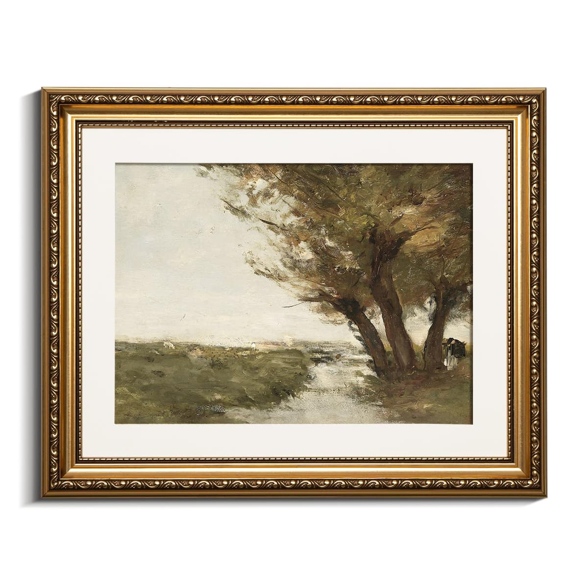 VIYYIEA Gold Framed Wall Art Canvas Print Home Decor Vintage Swan Decoration Grace Swan Art Painting Pictures Rustic Bathroom Wall Decor Animal Farmhouse Artwork for Living Room Bedroom Office 11x14in — view 20