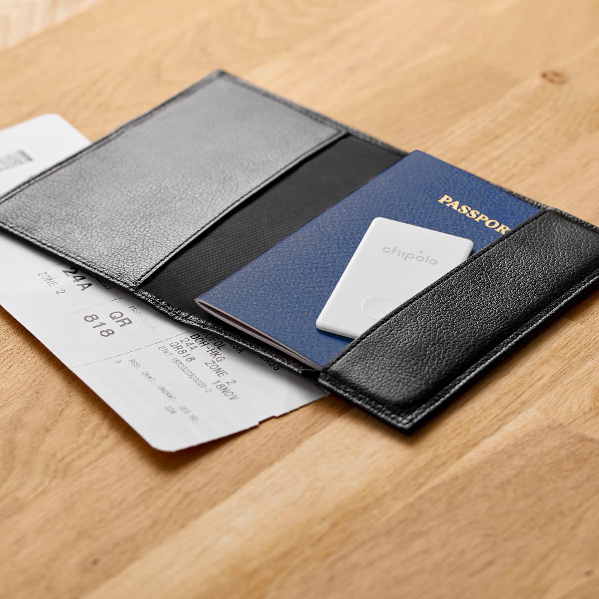 Chipolo Tarjeta, 1 unidad, buscador de billeteras, rastreador Bluetooth para cartera, características premium gratuitas, funciona con la aplicación Chipolo (compatible con iOS y Android), color blanco — view 5