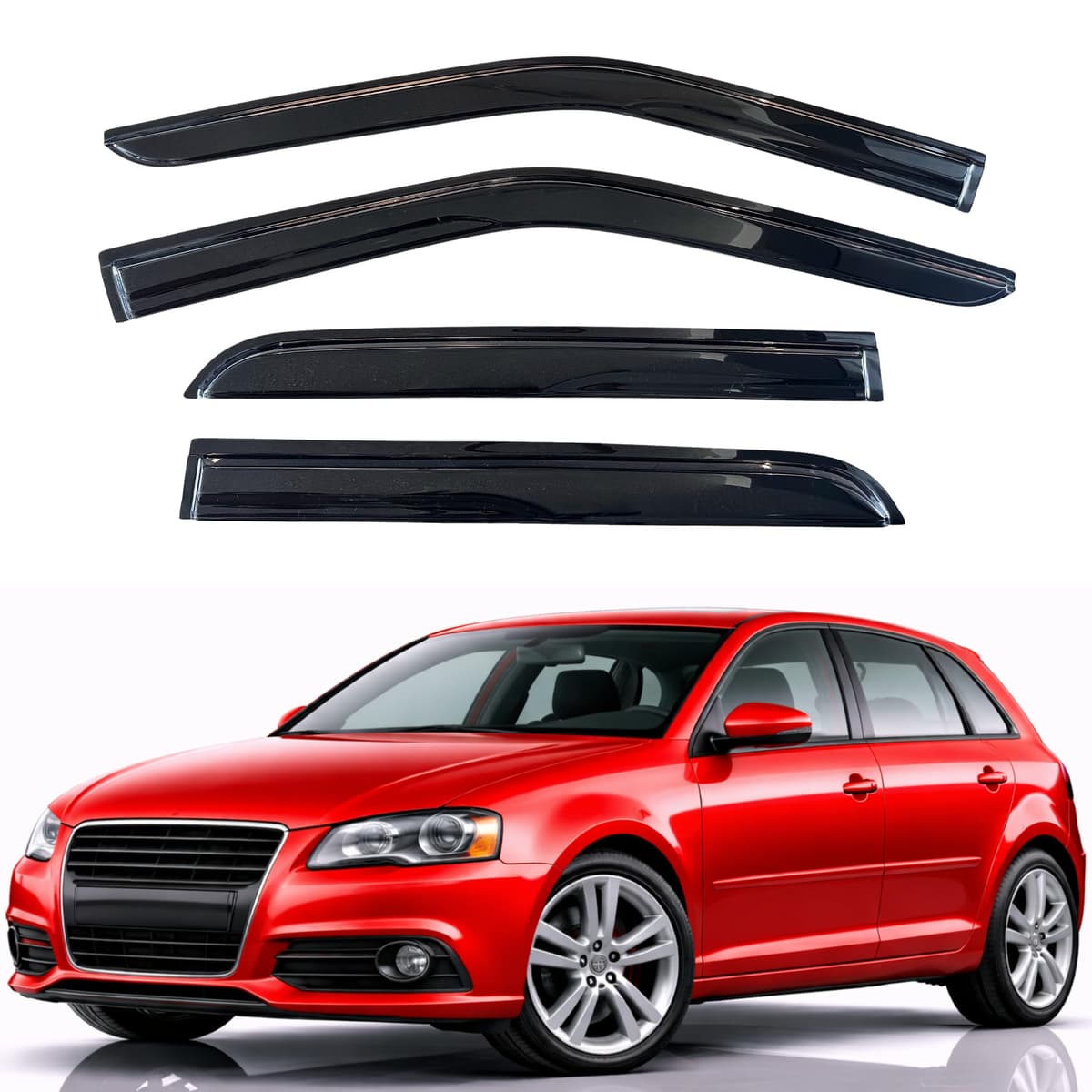 KPY Rain Guards Fit for 2006-2013 Lexus IS250 IS350, Out-Channel Window Visors Vent Wind Deflectors 4PC, Car Accessories for 06-13 Lexus is Series — view 312