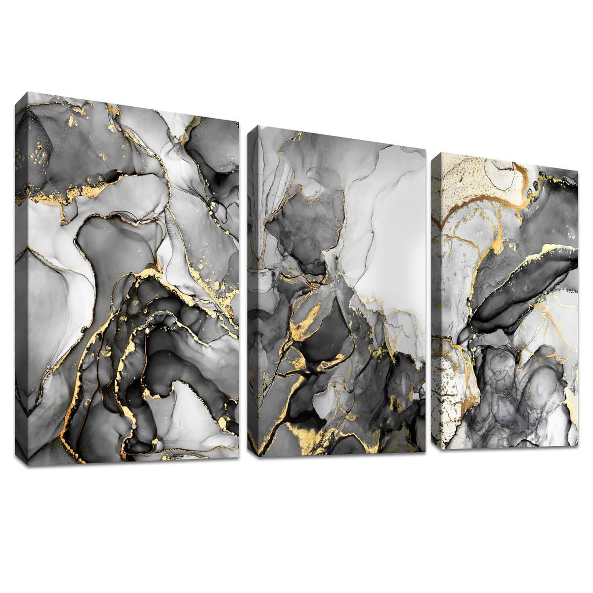 3 Panels Black White Canvas Wall Art Love Home Motivational Quotes Painting on Canvas Print Picture for Living Room Hallway Stairs Bedroom Bathroom Wall Decor Ready To Hang 90x40cm(12"x16"x3pcs) — view 21