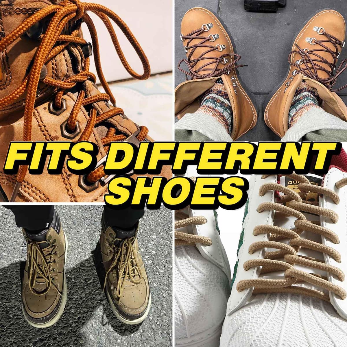 VSUDO Cordones Botas de Montaña Redondos, ø4 mm Cordones Zapatillas/Zapatos de Trabajo, Aguetas Botas para Zapatos de Militares/Seguridad/Treking para Mujer o Hombre — view 6