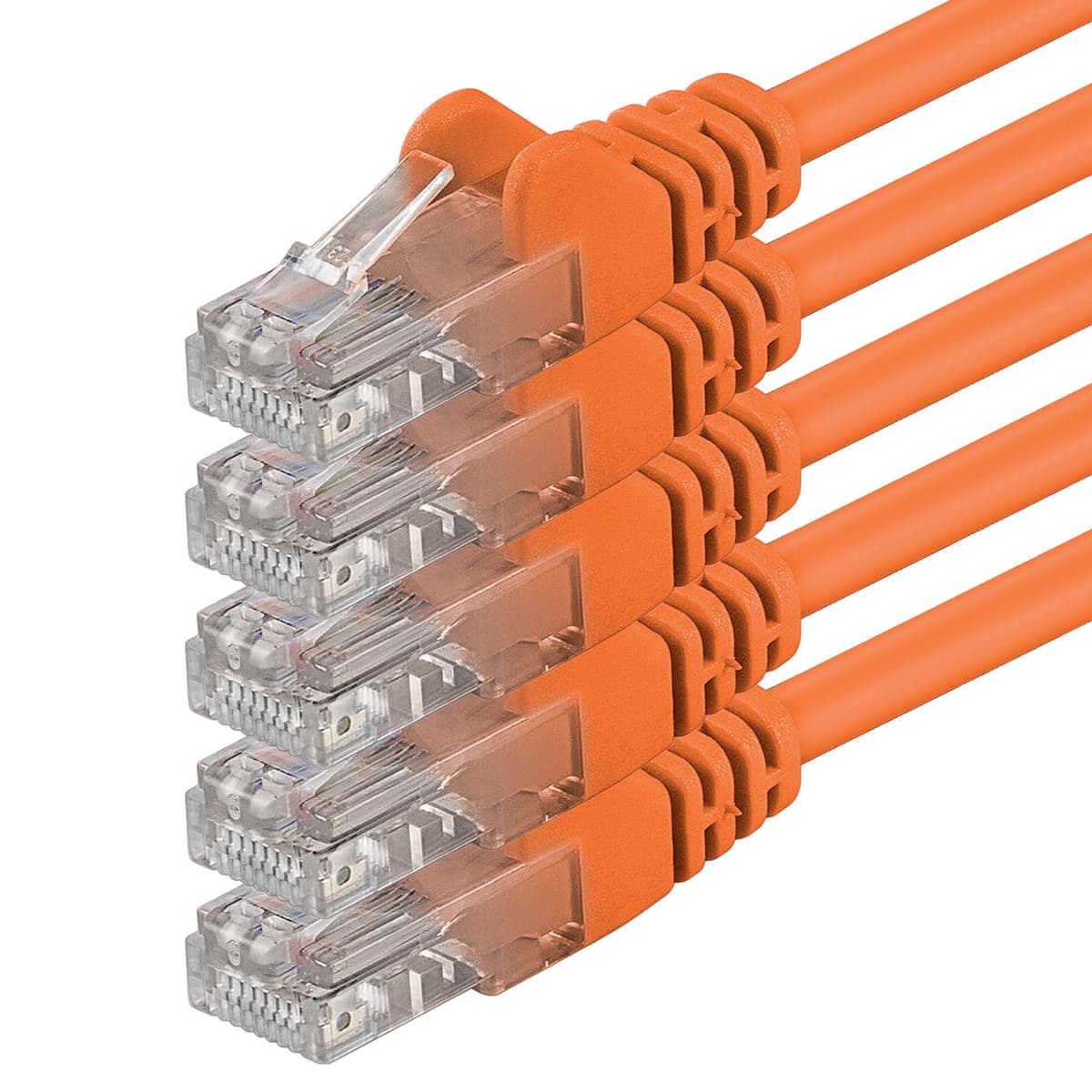 1aTTack.de 0.25m - black - 10 pieces - (PACK) - CAT.6 CAT6 Ethernet LAN network cable 1000 Mbit/s patch cable — view 45