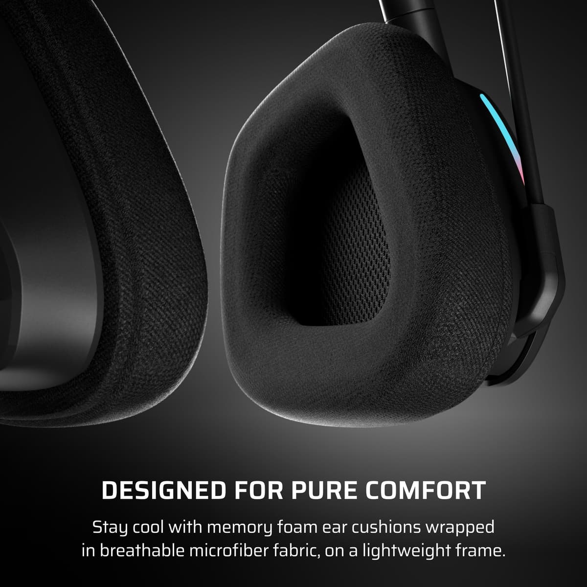 Corsair VOID v2 Wireless Gaming Headset with Bluetooth for PC, PS5, PS4, Switch, Mobile – Dolby Atmos, 70 Hr Battery, Dual Wireless, Lightweight, Fast Charging – Carbon — view 7