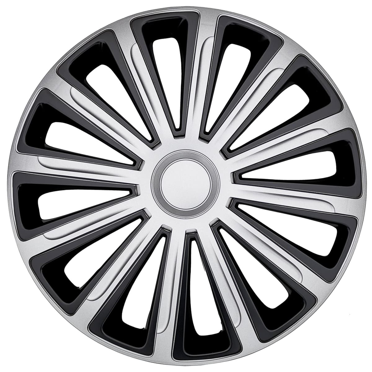 Juego de 4 Tapacubos de 14 Pulgadas Diseño Illinois RC Black, Acabado Negro y ABS Resistente a Fuertes Impactos, Duradero y Fiable con Anillo de sujeción Ajustable — view 8