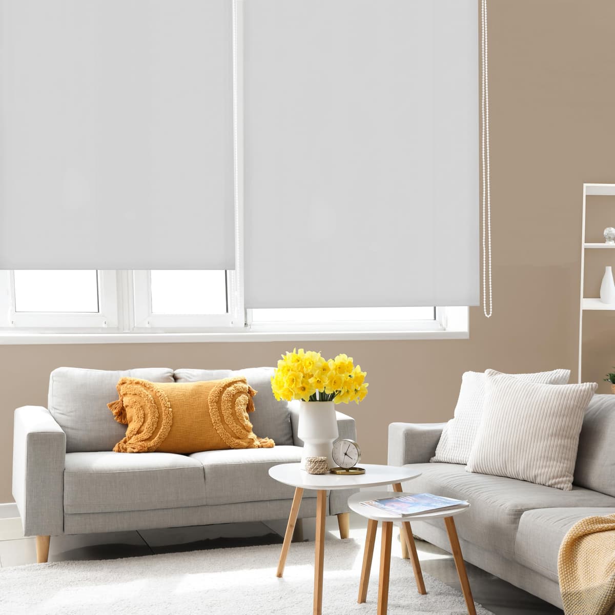 Blindecor Ara | Estor enrollable translúcido liso - Blanco Roto, 160 x 175 cm (ancho por alto) | Tamaño de la Tela 157 x 170 cm | Estores para ventanas — view 19