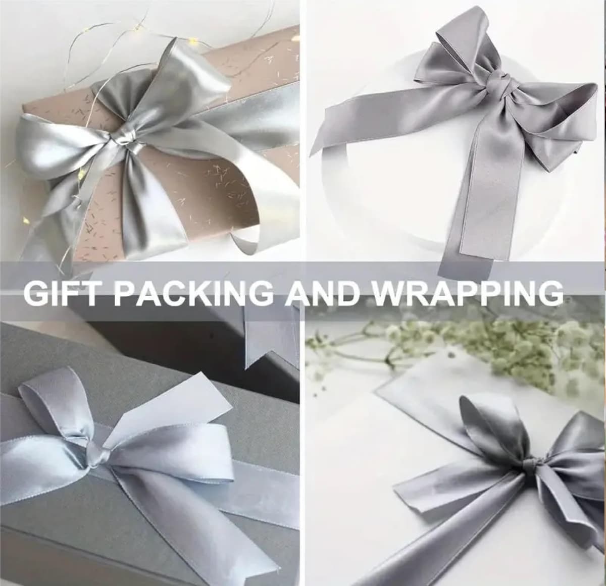 Satin Ribbon. 38mm Wide 5 Meters (Dark Green) Gift Wrap Ribbon, Ribbons for Gift Wrapping, Christmas Ribbon, Gift Wrapping Ribbon for Crafting, Wedding Party Decor — view 366