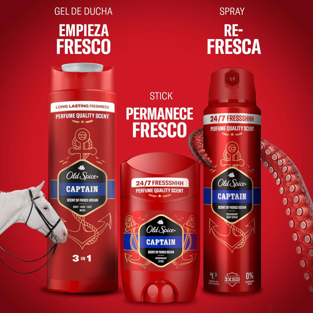 Old Spice Captain Gel De Ducha Y Champú Para Hombres 2x1000ml, Gel Para Cara, Cuerpo Y Pelo 3 En 1 Multiusos, Frescura Duradera, Fragancia Excepcional, Limpieza Profunda — view 4