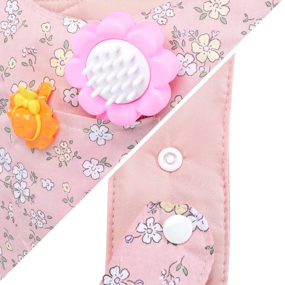 GAGAKU Transportador de muñecas para niños pequeños, portabebés para muñecas, Accesorios, portabebés para niñas pequeñas, Color Rosa (Flores de Pera) — view 4