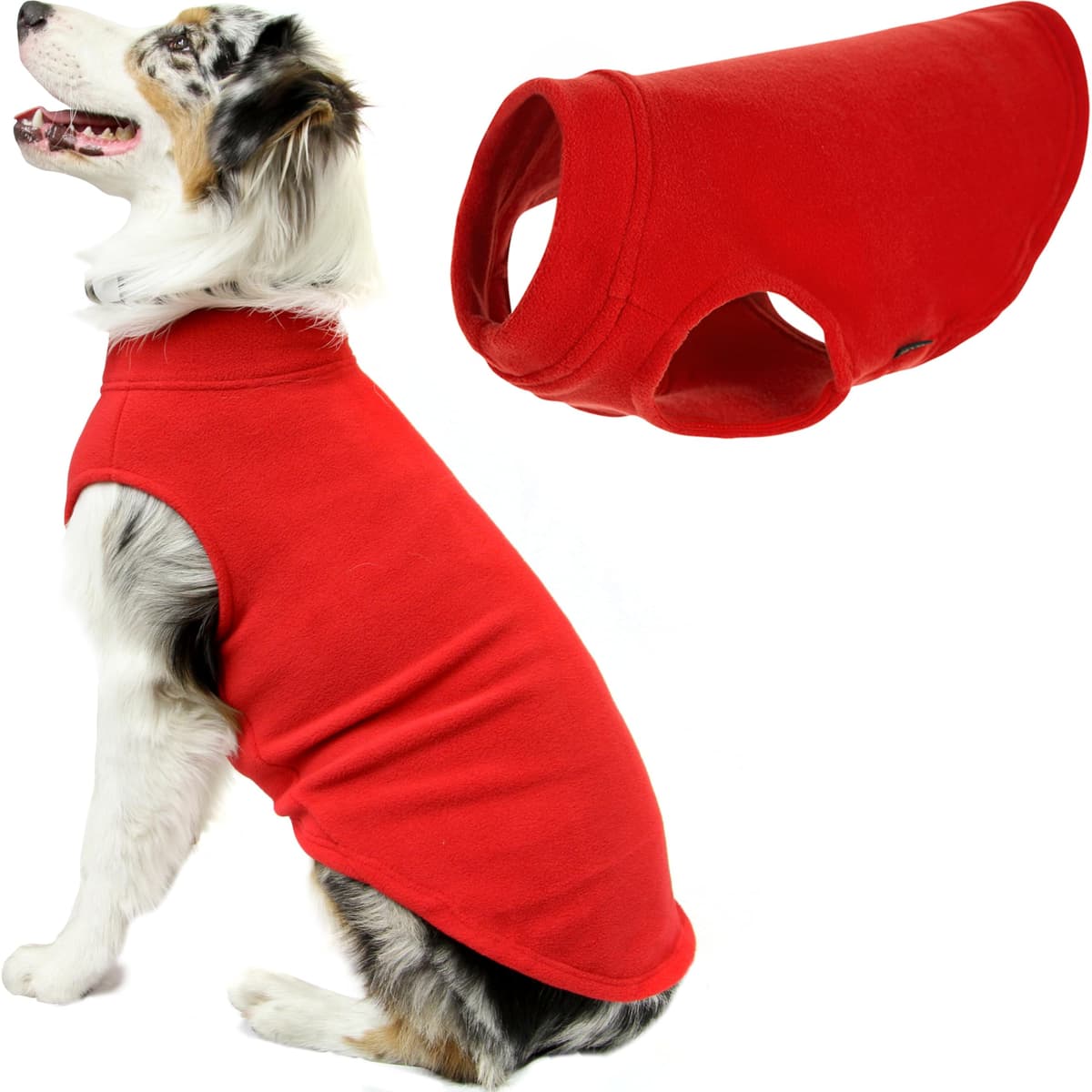 Gooby Stretch Fleece Pull Over Cold Weather Dog Vest, 2X-Large, Black — view 23