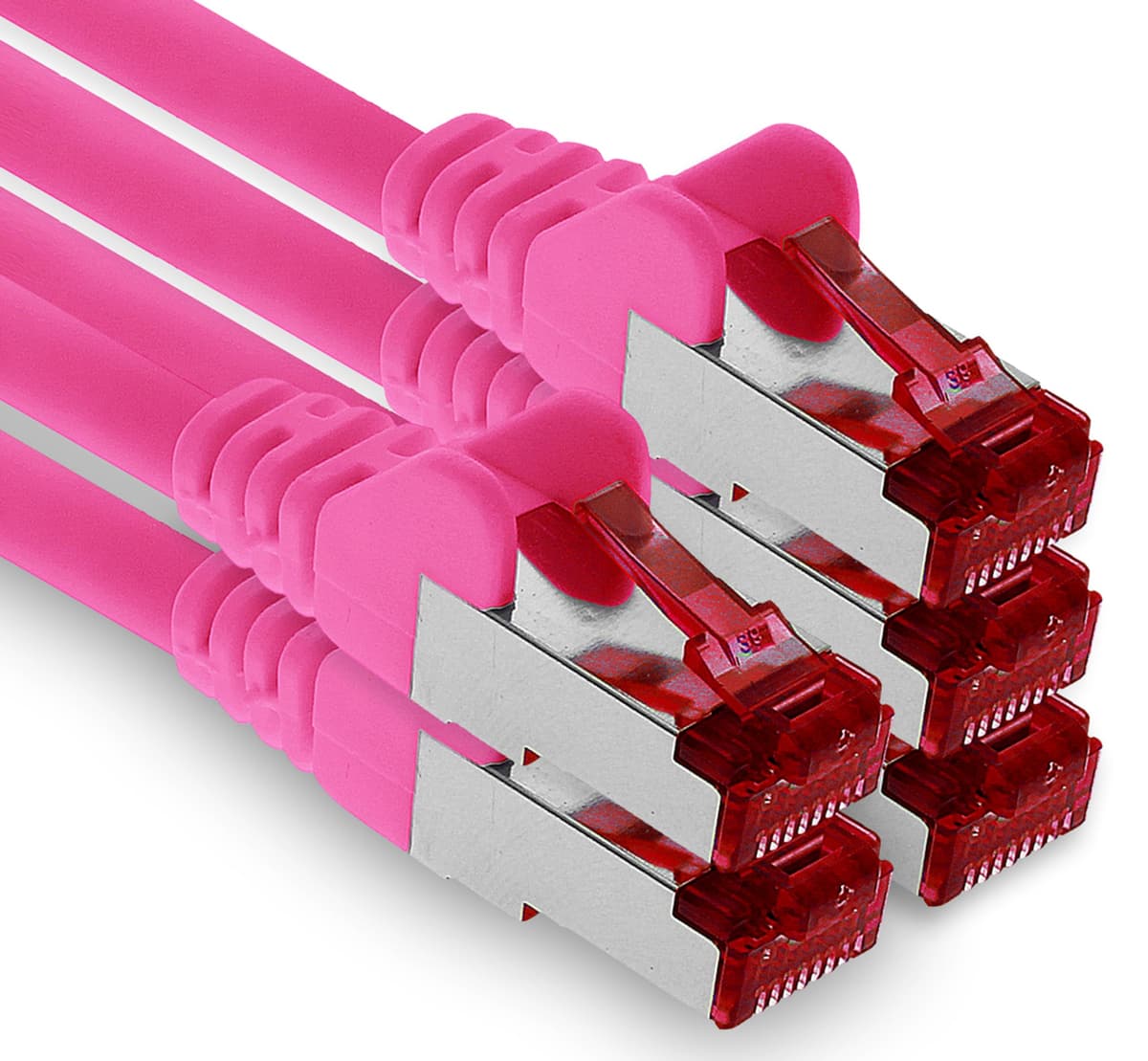 1aTTack.de - 1x 10m CAT6 patch cable S/FTP PIMF shielding CAT.6 RJ45 network cable Ethernet cable DSL LAN router switch modem patch panel - blue - 1 piece — view 32